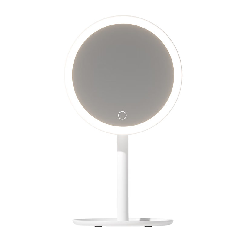 DOCOLAB Mirror with Light, Bedroom Dorm LED Desktop Makeup Mirror, Dressing Table Vanity Smart High-Definition Touch-Up Mirror, Birthday Gift for Women, Present for Wife