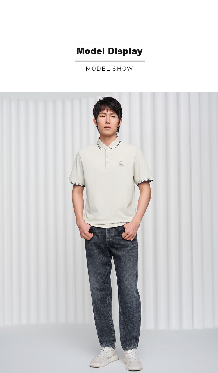 HLA Short-Sleeve Polo Shirt for Men, Zhonghua Dragon Series, Turn-Down Collar, Plus Size, Cool-Feeling Short Sleeves for Me 12