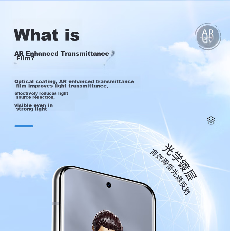 Lanxingxiansheng [95% Light Transmission] Tempered Glass Screen Protector for Huawei Pura70Ultra, Pura70Pro/Pro+ Phone Film, Curved Full Adhesive AR Enhanced Transparency Anti-Reflective Protective Film 2