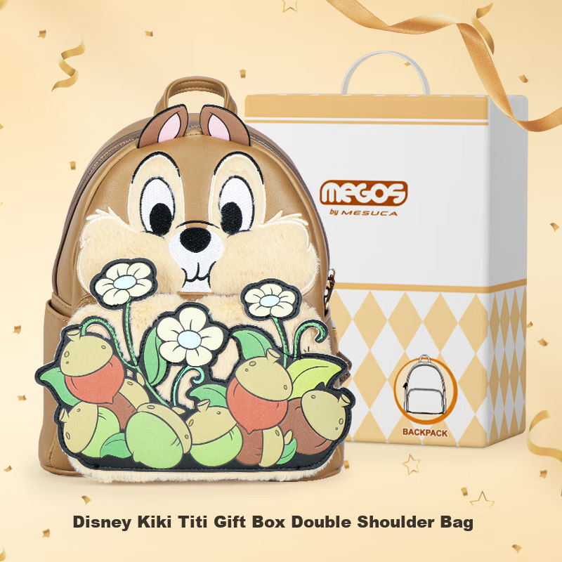 Disney Backpack for Women, Girls' Birthday Gift, Plush Chibi-Style Handbag
