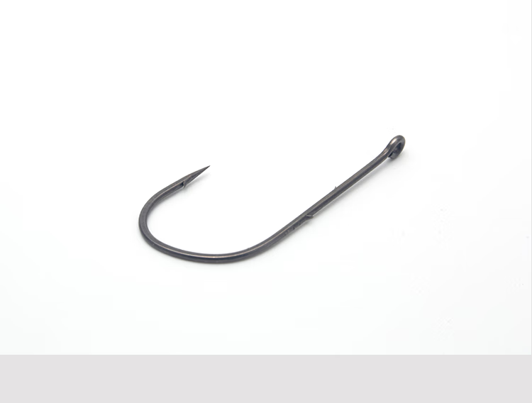BKK Lure Backstab Double Barbed Straight Handle Hook, Black Pit Free Fishing Set, Reinforced Hook, Long Handle Downfishing Hook 10