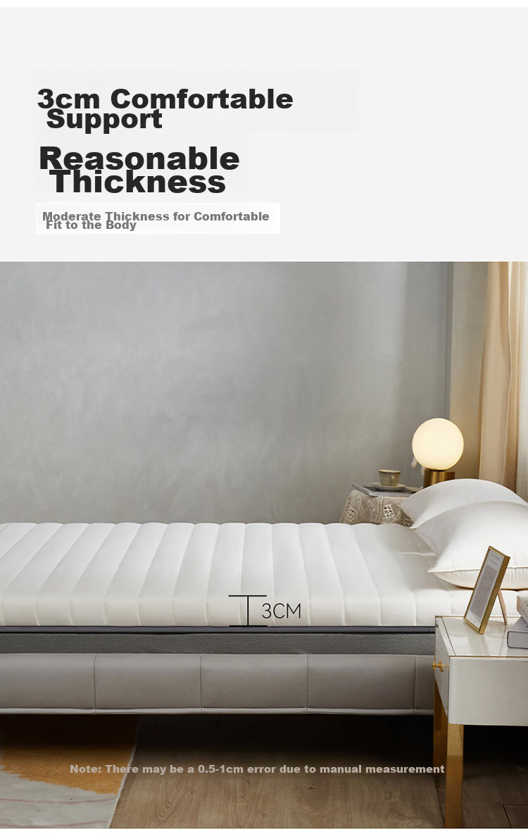 Dohia Mattress Pad, Brushed Fabric Surface, 5D Mesh, Foldable, Dormitory Single Pad, Quilt, Mattress Topper, 1.2x2 Meters 8
