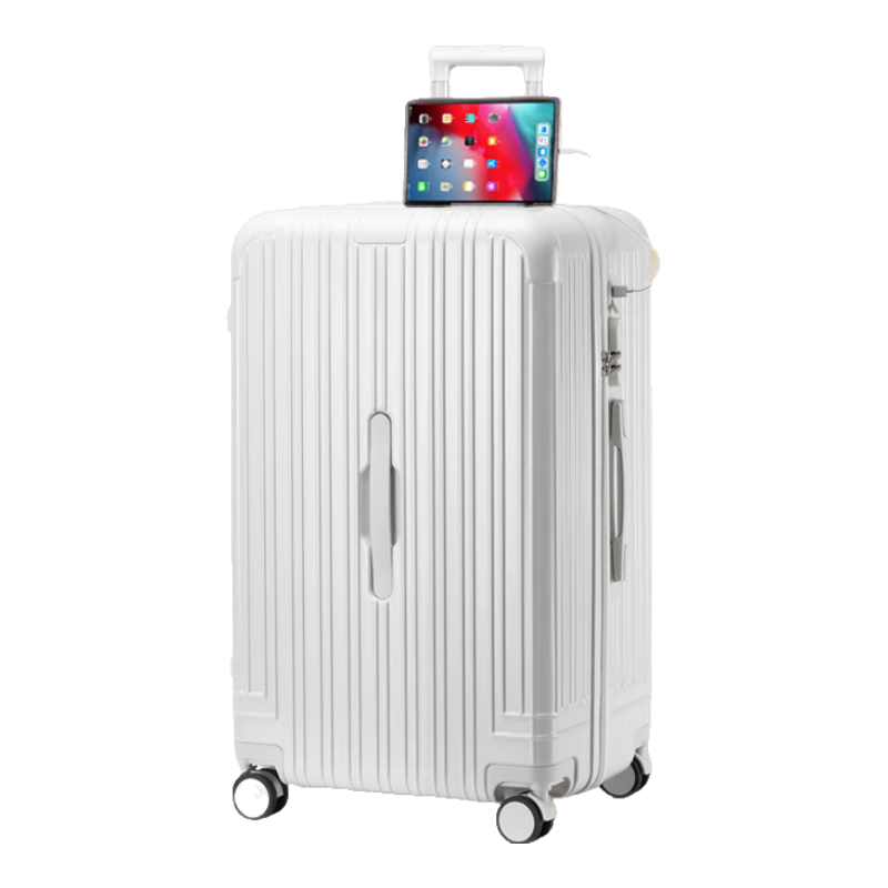 Paul Frank Luggage Suitcase for Women, Large Capacity Trolley Case for Men, 24-Inch Quiet Spinner Wheels, Thickened Travel Case for Business Trips with Zipper And Combination Lock
