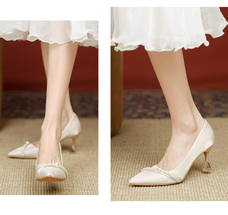CARTELO French Wedding Shoes Elegant Women's High Heels KCC-2022 Apricot (5cm) 38 9