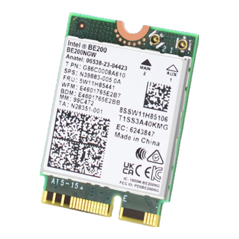 EB-LINK Intel BE200 Chip Desktop Wireless Network Card with External Antenna, M.2 Interface, WiFi 7 Tri-Band Network Card, Bluetooth 5.4, Internal Module for Computer Motherboard