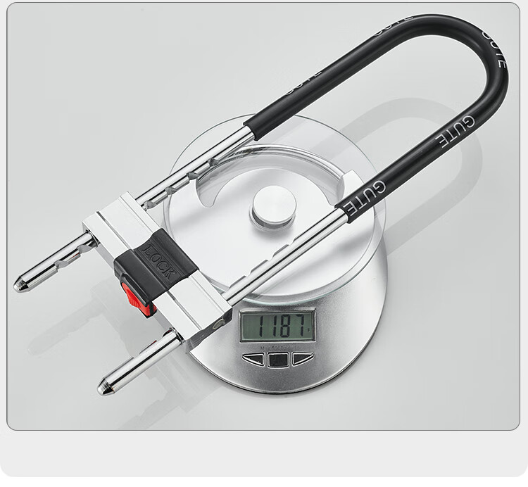 GUTE U-Shaped Lock, Glass Door Lock, Extended Shop Office Double Door Padlock, Bicycle Lock 11