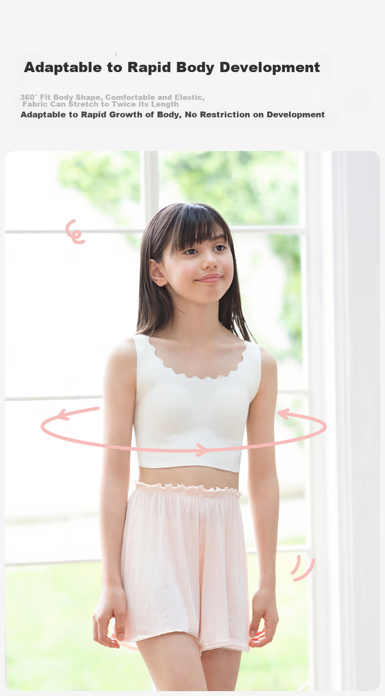 Like Uu Children's First Development Underwear, Girls' Bra, Enlightenment Stage One, Little Milk Skin Vest, Girls' Underwear 5