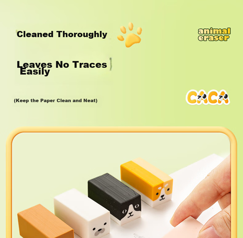 M&G Stationery Animal Eraser, Dust-Free Eraser, Fun Student Eraser, 1 Piece Random Color AXP963NL 7