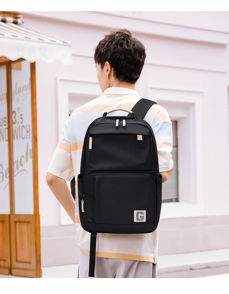 GOLF Backpack for Men, Casual 15.6-Inch Laptop Bag, School Bag for High School And College Students, Travel Bag for Men And Women, Black 28