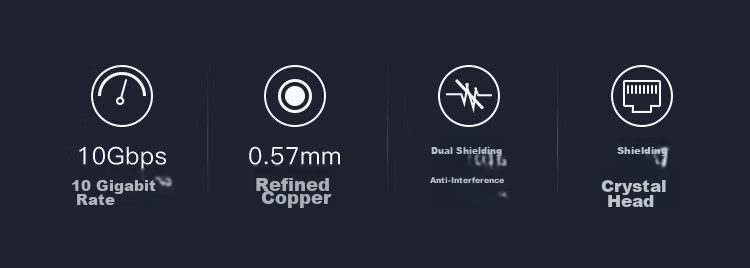 CHOOSEAL Cat6A Ethernet Cable, Single-Strand Pure Copper, Double-Shielded High-Speed Network Patch Cord, 10 Gigabit Network Connection for Broadband Gaming, Finished Cable, Orange, 5 Meters, QS2669C 2