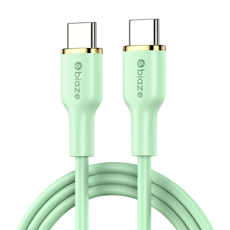 BIAZE Dual-Head Type-C Data Cable Compatible with Apple 18 Charging Cable PD60W Fast Charging Ctoc Car Charger for IPhone 18/17/16/15 ProMax Huawei Xiaomi IPad Tablet