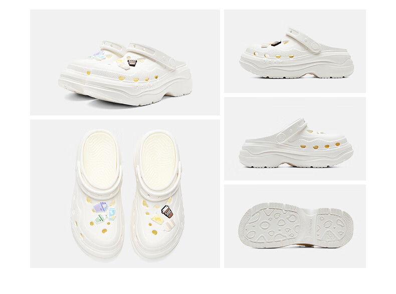 PEAK Elevated Perforated Shoes for Women, Summer Student Versatile Trendy Fashion Soft-Soled Comfortable Sandals ET52102L 20