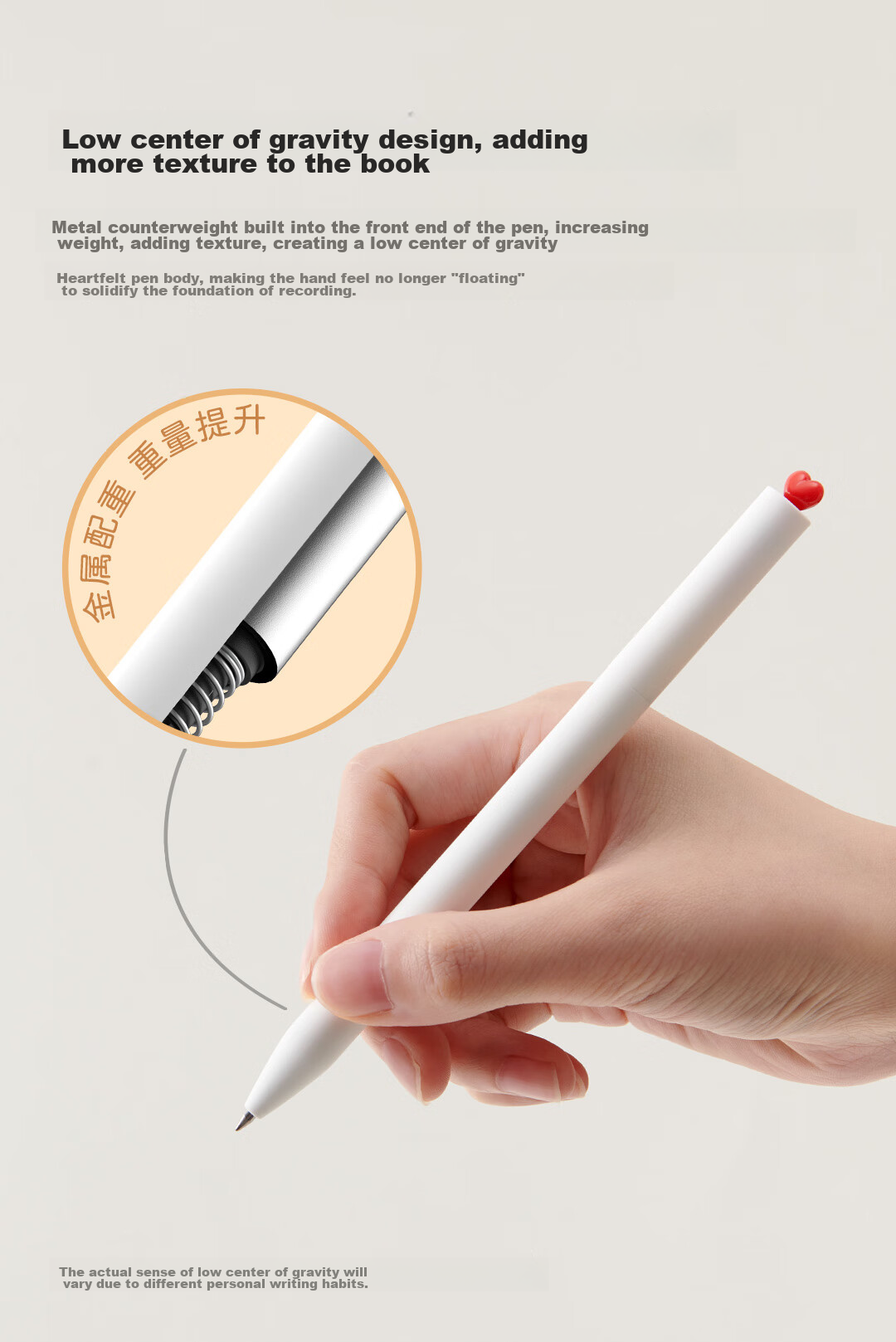[Valentine's Day Gift] KACO Heart-Shaped Gel Pen, Stylish Rotating Refill, 0.5mm Black Pen, Signature Pen, Ink Pen, Exam Pen Set, Birthday Gift, One Set Each in Black And White 9