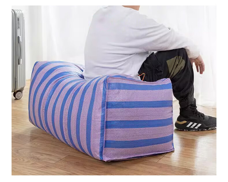 Siwangongli Moving Packing Bags, Handheld Waterproof Large Capacity Luggage Storage Bags, Canvas Bags, Snake Skin Woven Bags, Durable Quilt Bags [Set of 5], Small Size 125 Liters 10