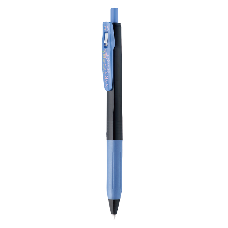 ZEBRA JJ15 Gemstone Series Gel Pen, 0.5mm Retractable Gel Pen with Bullet Tip, Signature Pen, Student Planner Pen, Marker Pen JJ15-SRBL, Bright Cya