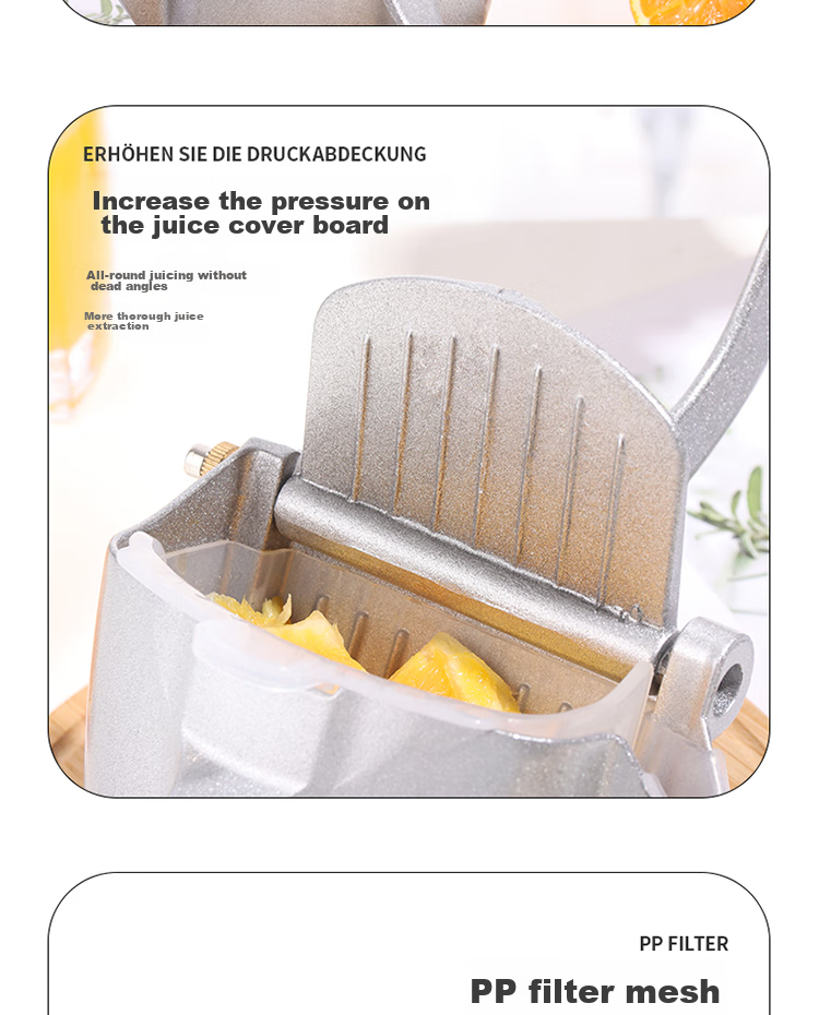 BJ Pomegranate Juicer Manual Squeezer Heavy-Duty Orange Juicer Hand-Pressed Lemon Detachable Fruit Press 10