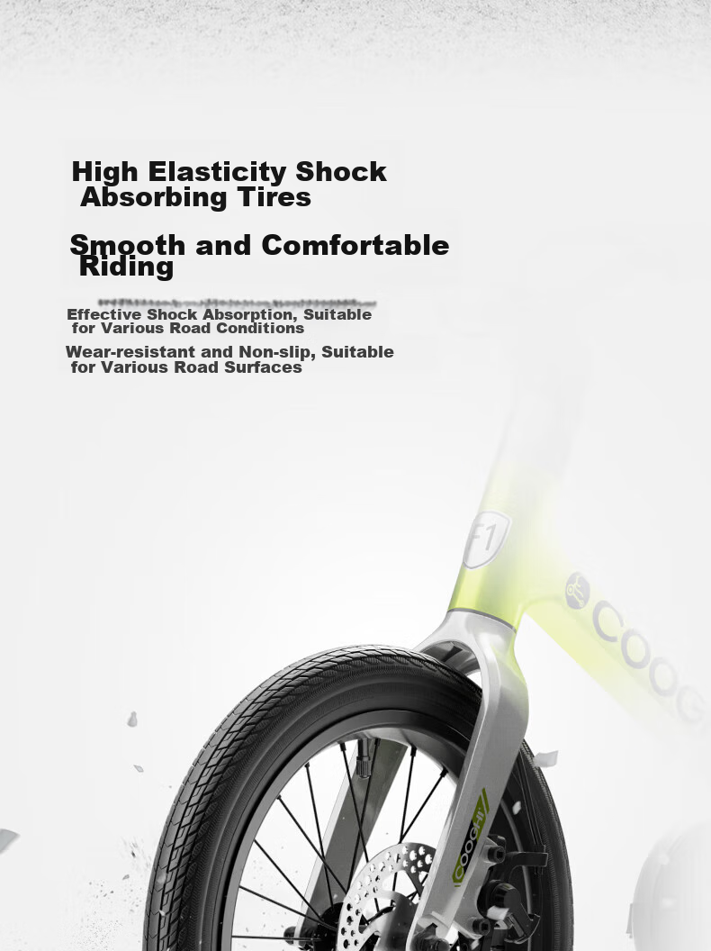 COOGHI Children's Bicycle F1, 20-Inch Magnesium Alloy Lightweight Shock-Absorbing Inflatable Tire, for Beginners Aged 6-15, COOGHI Gree 25