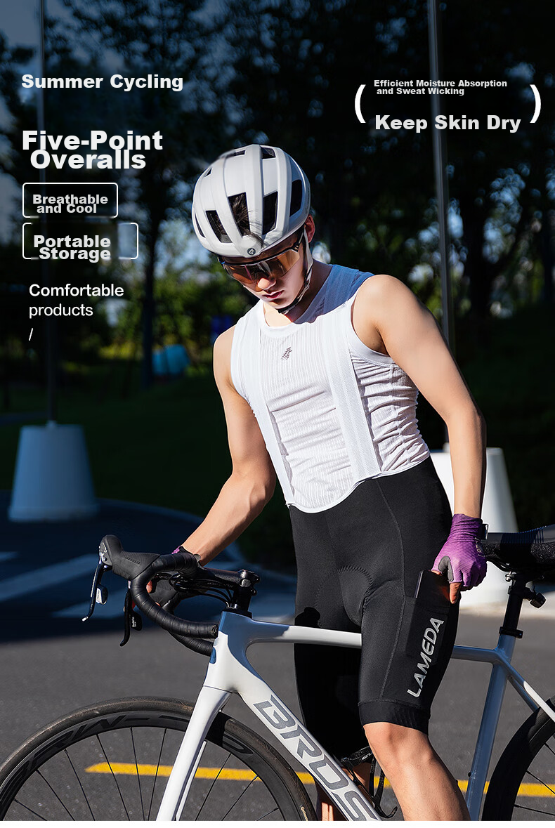 Lameda Cycling Jersey, Road Bike Riding Pants for Men, Summer Long Cycling Trousers, Side Pockets, Professional Bib Shorts, Riding Pants, Jifeng 1