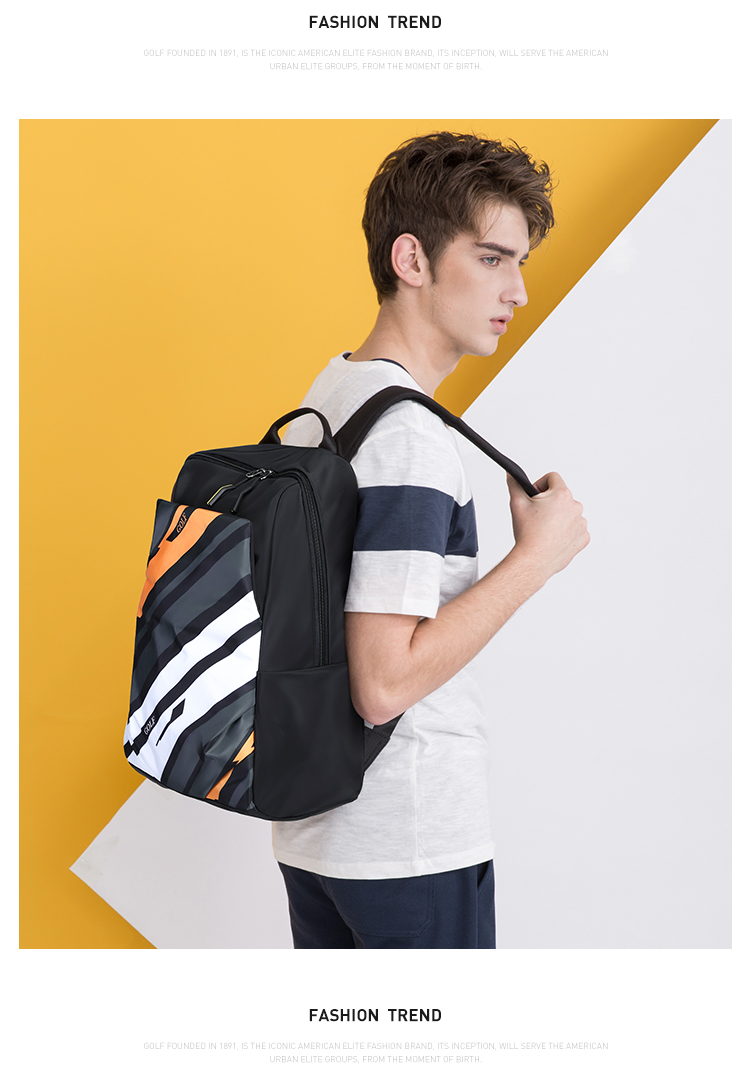 GOLF Backpack for Men, Water-Resistant Travel Backpack, 15.6-Inch Laptop Bag, Student Schoolbag, Commuter Business Trip Backpack 35