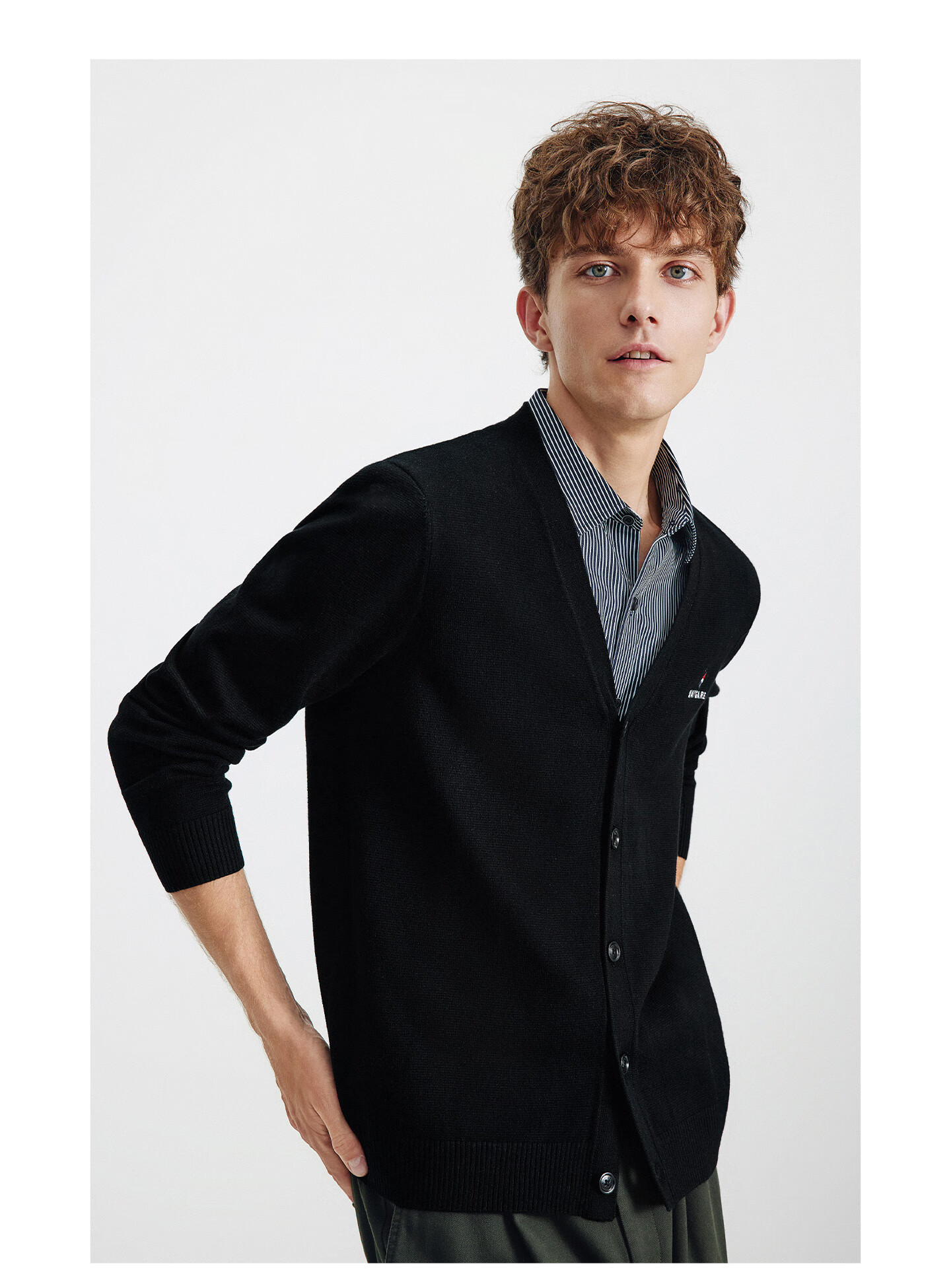 Navikail Italy Small Sailboat 25 Autumn Winter Men's Two-in-One V-Neck Knit Shirt Sweater 1144015305 12