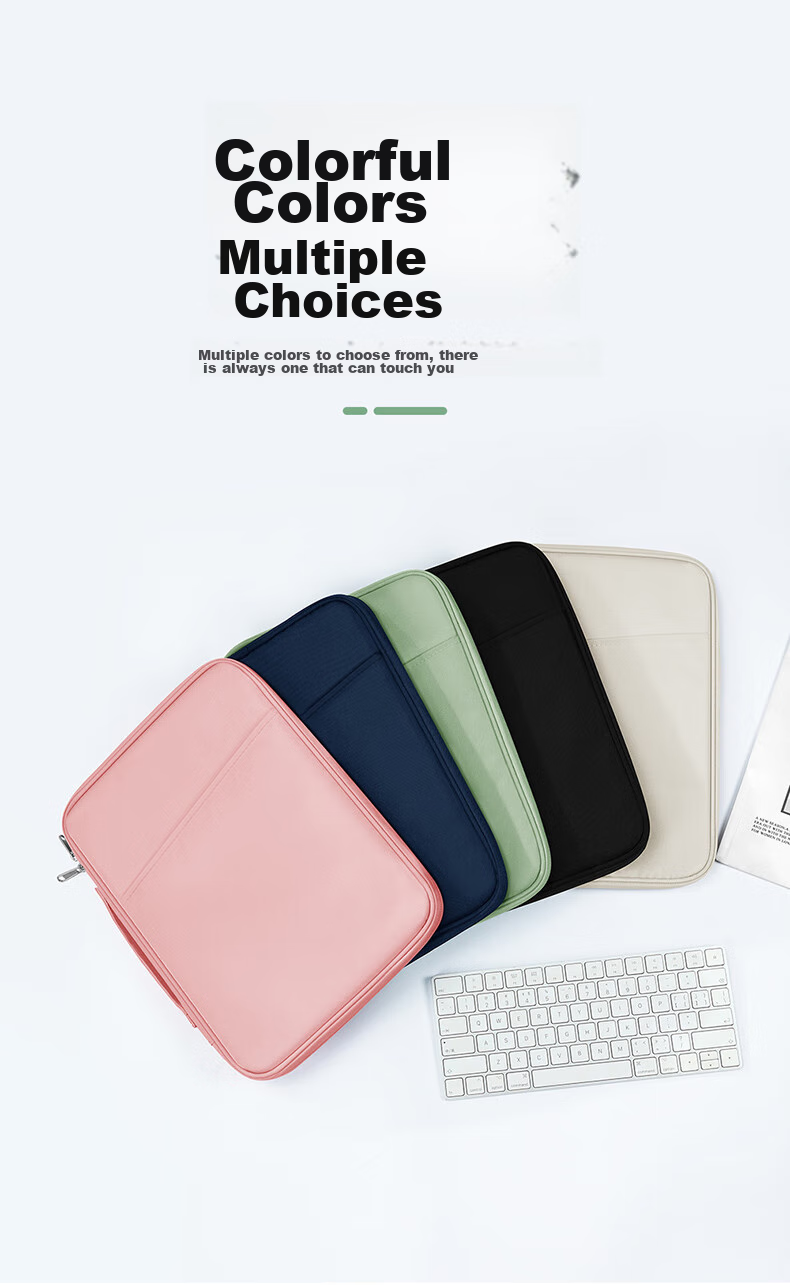 JPLAYER Tablet Storage Bag, 13-Inch Shockproof Protective Case, Handbag Suitable for IPad Pro/Huawei MatePad Pro 12.6/Lenovo Xiaoxin/Xiaomi, Fresh Gree 8