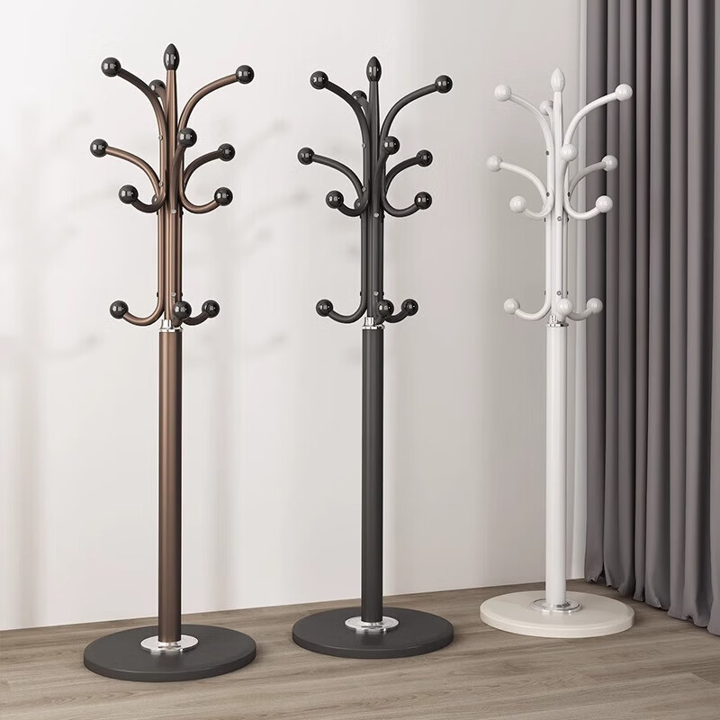 YOUQIN Coat Rack, Floor-Standing Wardrobe Hanger, Home Living Room Simple Standing Clothes Drying Rack, Multifunctional Bag Hanger