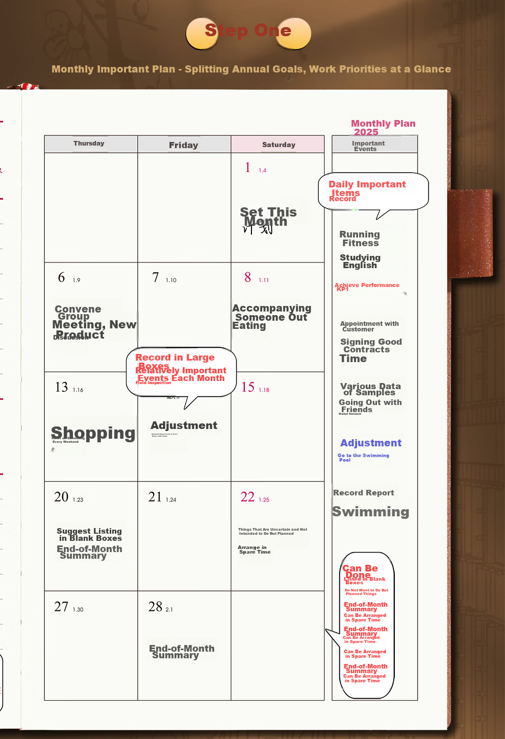 Longe 2027 Daily Planner, A5 Efficiency Handbook, Calendar Notebook, Diary, To-Do List Notebook, Stationery, Yearbook, Customizable 2
