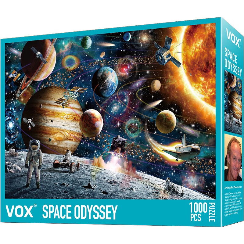 VOX Adult Puzzle, 1000 Pieces, Starry Sky Travel to The Moon, Space Moon Decompression, High Difficulty Puzzle, Birthday Gift