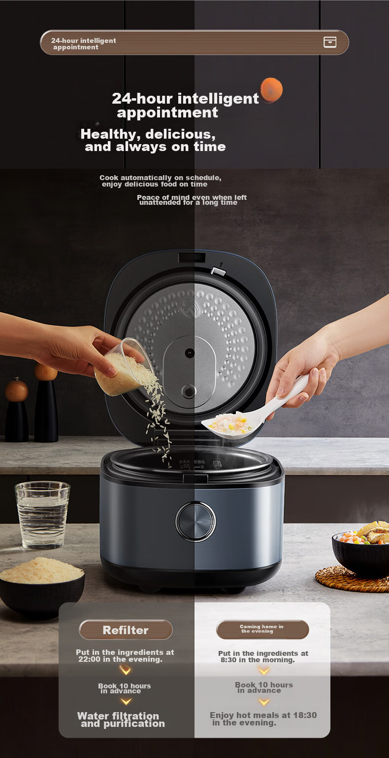 Midea Rice Cooker, 4L Silver Diamond Inner Pot, 11 Large Menu Options, Smart Multi-Function Electric Rice Cooker for Home Use, High Power Rice Pot MB-RE473 (For 3-4 People) 14