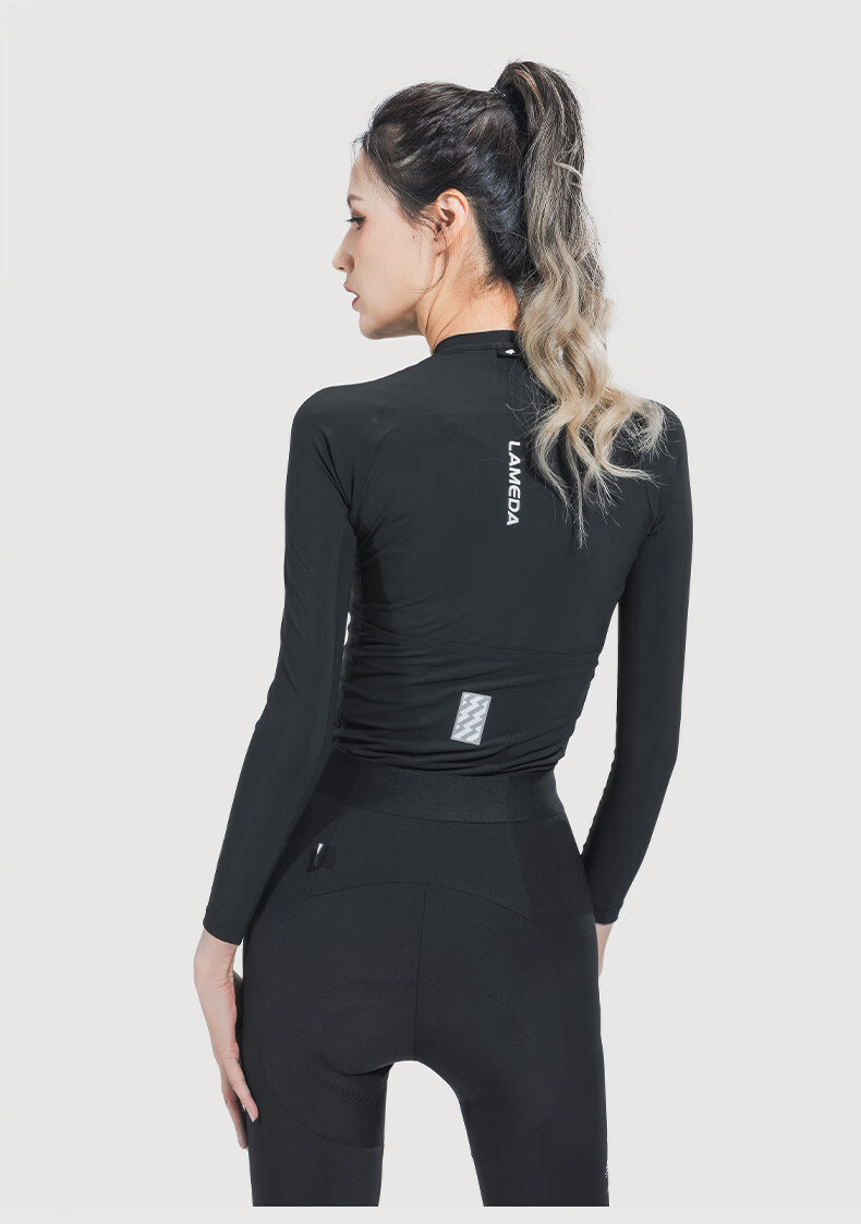 Lameda Women's Long-Sleeve Cycling Jersey, Sun Protection, Slimming, Summer Road And Mountain Bike Fashion Thin Top, Women's Black, Size S 15
