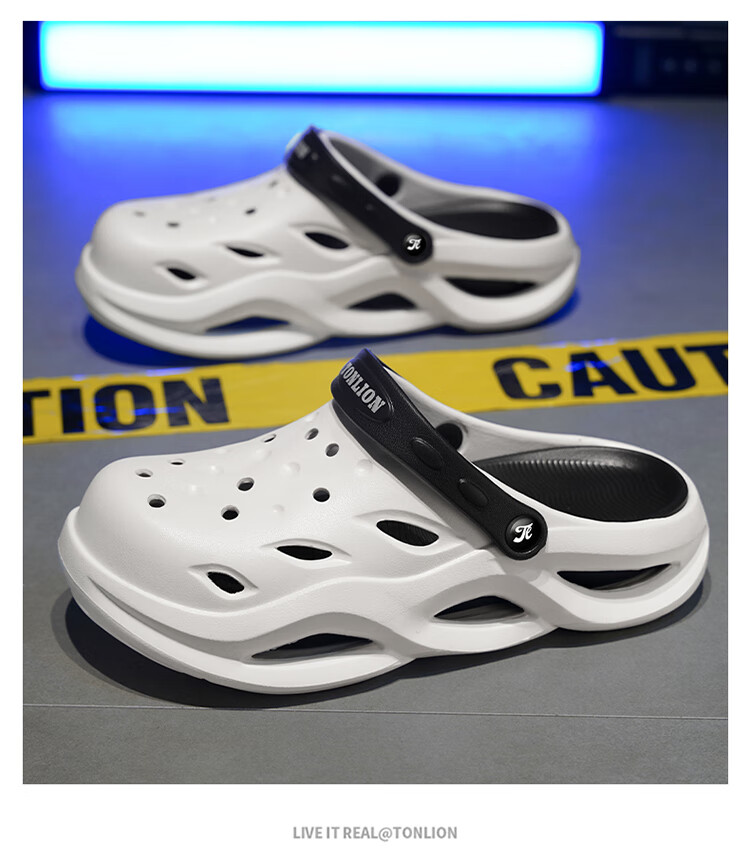 TonLion Men's Sandals 2026 Summer Breathable Height-Increasing Dual-Purpose Beach Shoes Fashionable Orange Size 40-41 8