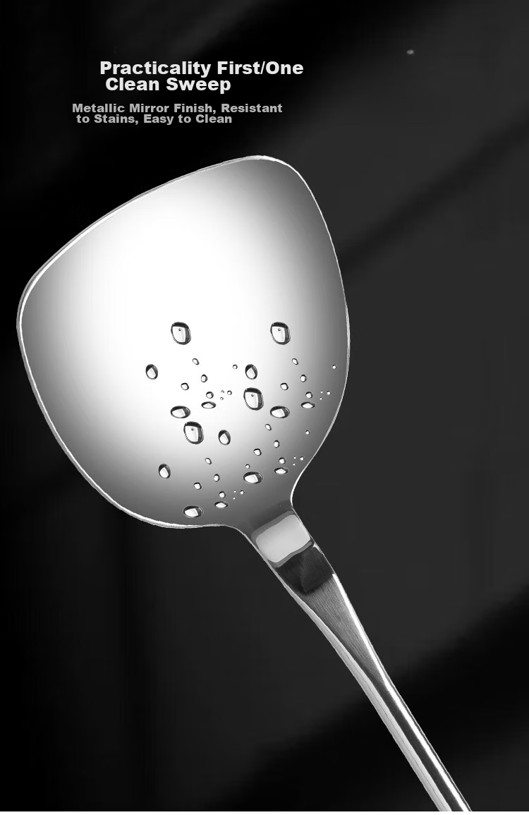 Banwushenghuo 304 Stainless Steel Spatula, Cooking Spatula, Wok Turner, Kitchen Utensil for Home Use, Cast Iron Pan, Specialized Cooking Spatula for Iron Pans 9