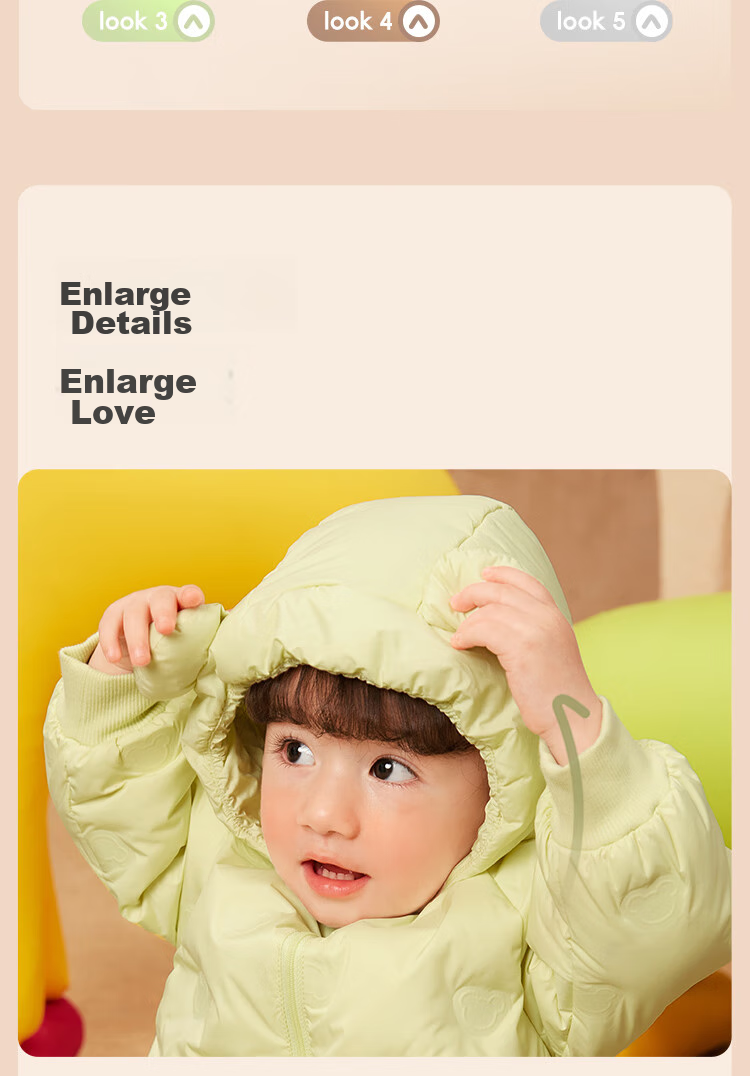 BALABALA Children's down Jacket, Girls' And Boys' Outerwear, 2026 Winter Collection, Baby Coat, Infant Clothing, Cute 9