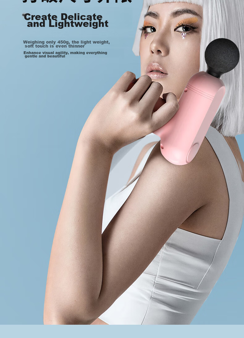 Manyue YJ01 Mini Massage Gun, Neck Massager, Fascia Gun, Muscle Massager, Portable Fascia Gun, Pink, Birthday Gift 3