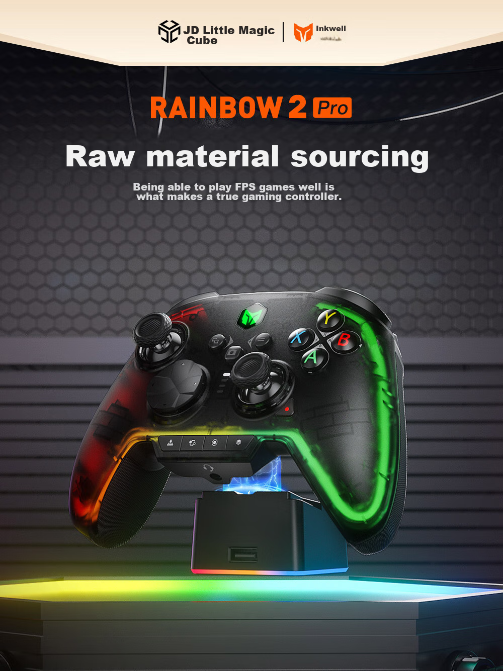 Mojiang Rainbow 2 PRO Wireless Game Controller Switch/NS/PC Xbox Bluetooth Motion-Sensing Apex Black Myth: Wukong/Monster Hunter: Strides of Destiny Standard Editio 1