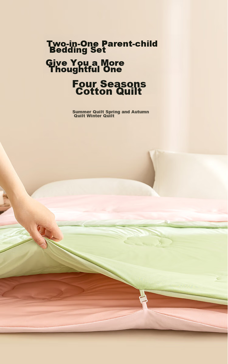JD Original Cotton Comforter Set, Xinjiang First-Grade Cotton, Two-In Quilt for Winter, Approximately 6 Jin (3 Kg), 1.5x2m 8