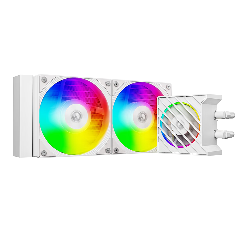 Kulin (IDCOOLING) Xuejie DF240 ARGB White All-In CPU Water Cooler, 12CM Fan, Compatible with LGA1200/1700/AM4/5