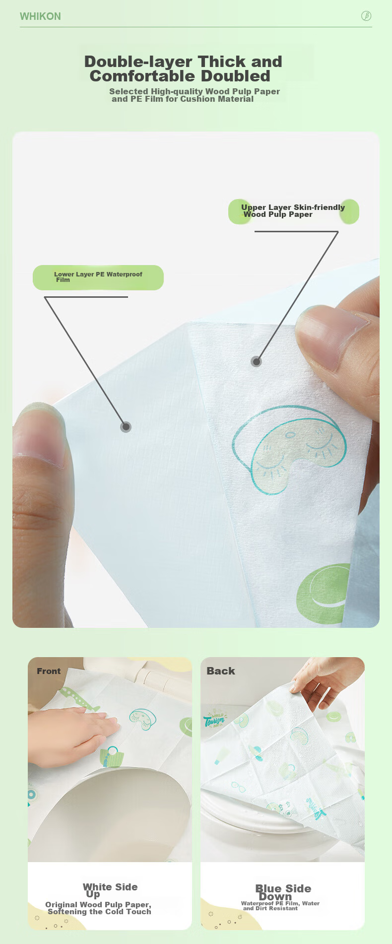 JAJALIN Disposable Toilet Seat Covers, Individually Wrapped, for Pregnant And Postpartum Women, Hotel Travel Toilet Seat Protectors 6