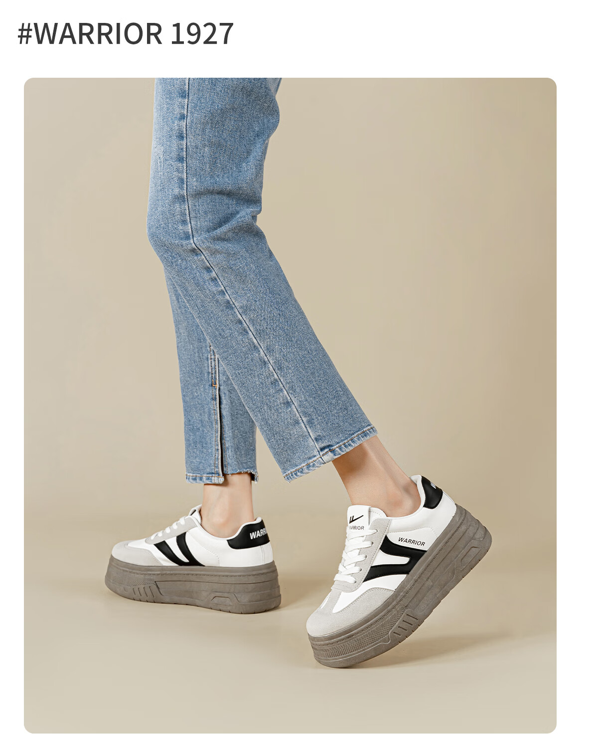 Huili Women's Shoes Spring Thick-Soled Training Shoes Versatile Comfortable Sneakers for Female Students Sports Casual Shoes Beige/white 39 15