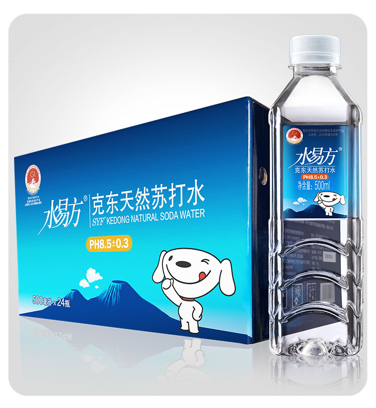 水易方(syf)克东天然苏打水 弱碱性水 饮用水 500ml*24瓶 联名款