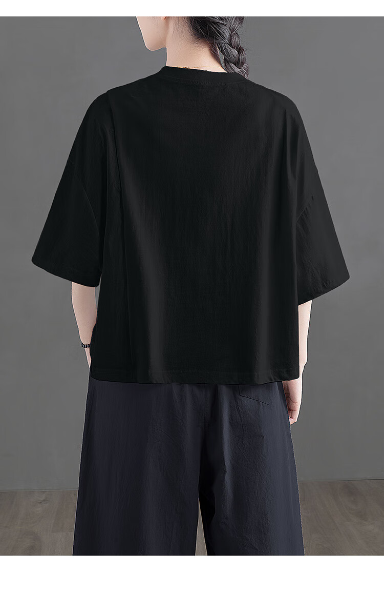 Siboshe Loose T-Shirt, 2026 Summer Collection, Slimming Round Neck Pullover, Simple And Comfortable Top 10