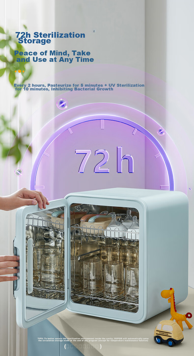 SUPOR Disinfection Cabinet for Baby Bottles with Drying Function "Best-Selling Product" 28 LED Beads + 22L + Plasma TXD01 12