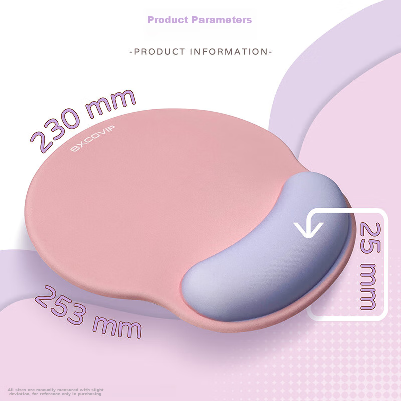 EXCO Pink + Purple Color-Block Mouse Pad Wrist Rest Large Silicone Soft Desk Pad Wrist Support for Women, Laptop Office Gaming Wrist Pad Non-Slip Mouse Pad for Men 9903 11