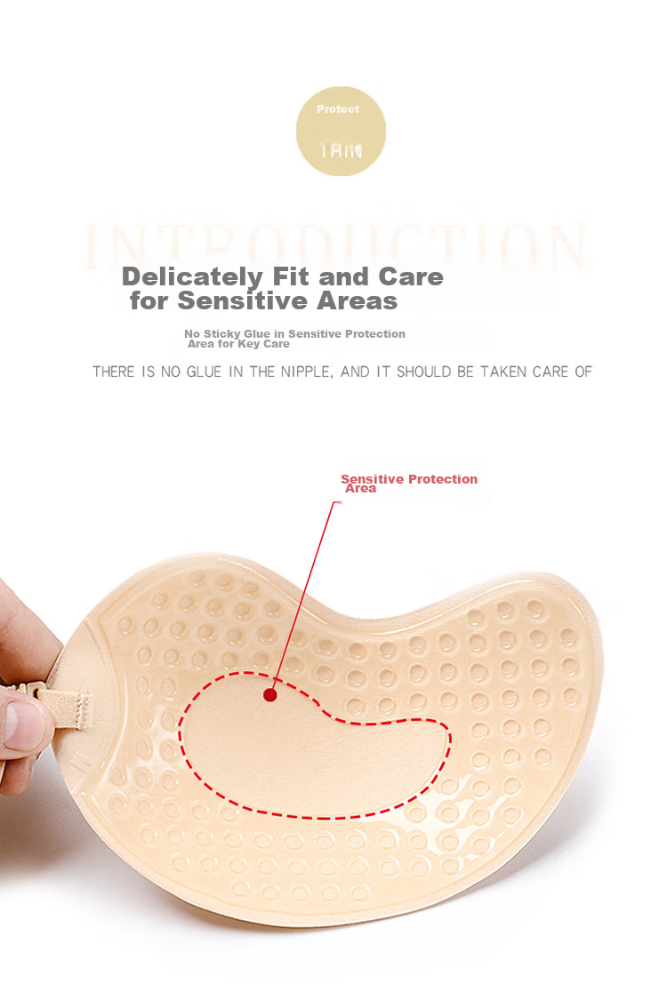 LangSha Breast Petals for Women, Wedding Dress Special, Invisible Summer Thin Style, Small Breast Push-Up, Lift And Enhance, Sexy Nipple Covers, for Photos, A Cup 10