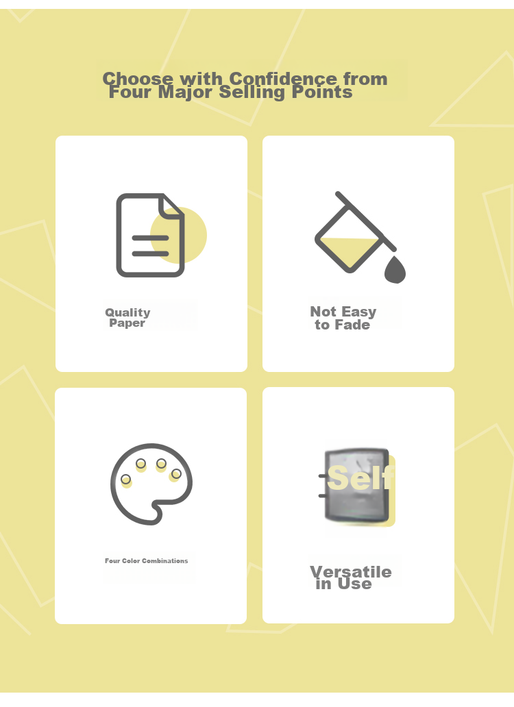 COMIX 12 Packs Colorful Sticky Notes, Adhesive Memo Pads, 76*101mm Large Size, Self-Adhesive Message Paper/Note Pads, Office Supplies, D5003 Yellow 2