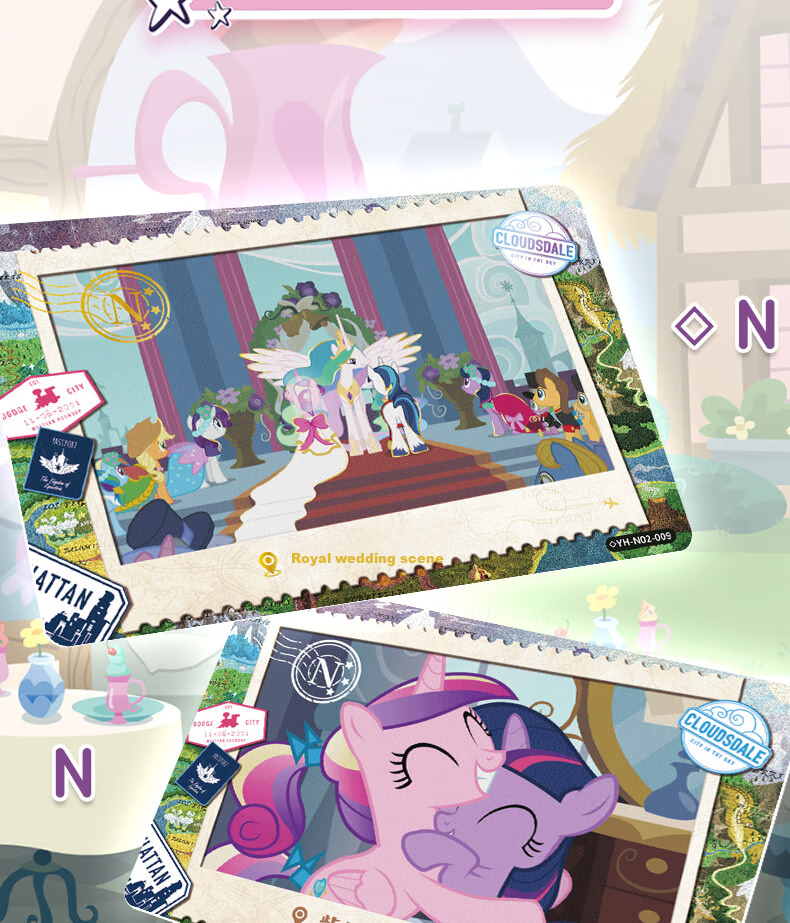 Kayou My Little Pony Card Game Full Box Fun Pack with 3 Rounds, Official My Little Pony Black-Backed CR Cards 7