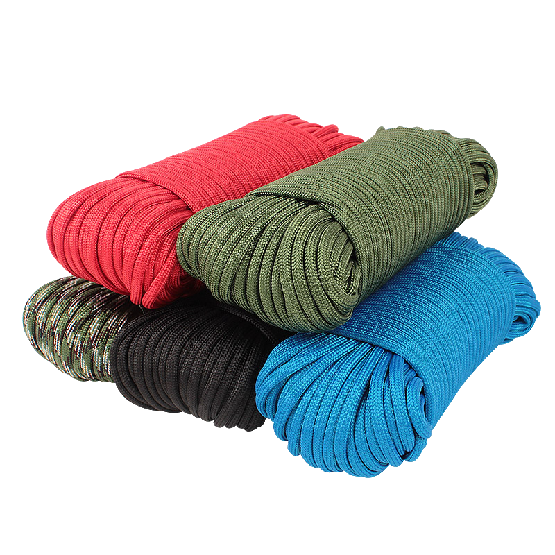 Locroyon RL112 9-Core Paracord Multifunctional Survival Paracord Bundling Rope Emergency Rope Military Green 31m with Double Hooks