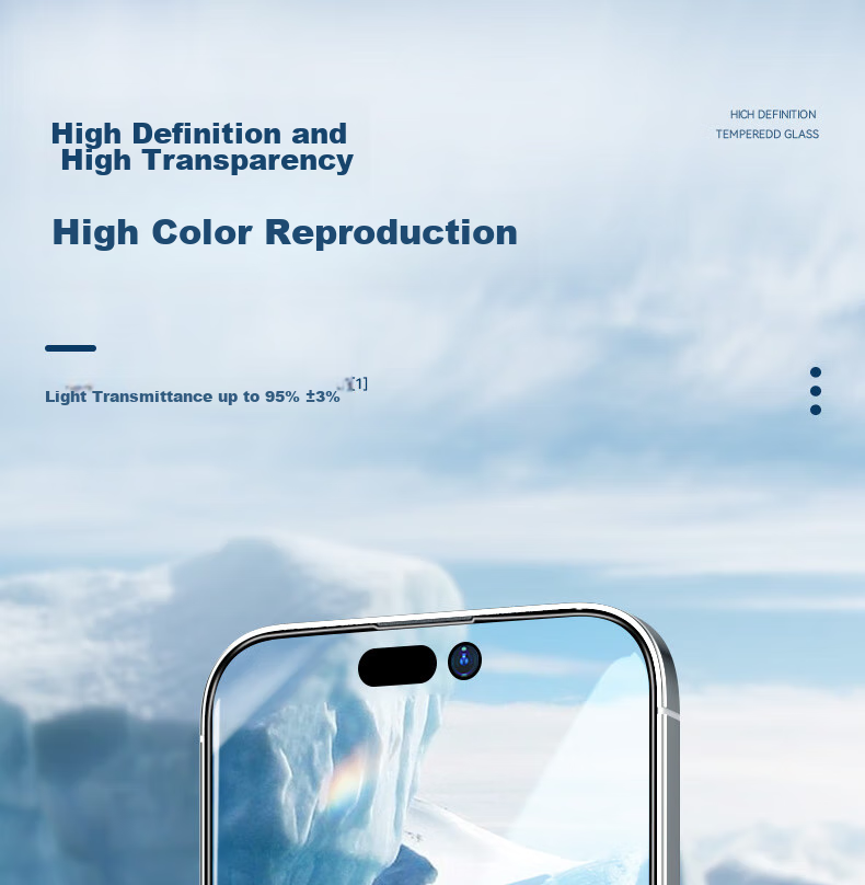 Lanxingxiansheng Transparent Tempered Glass Screen Protector for IPhone 18 Pro, Full Coverage High Definition Borderless Protective Film 3