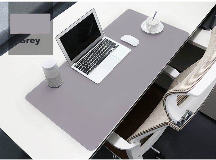 JPLAYER Large Mouse Pad, Office Desk Mat, Laptop Pad, Keyboard Mat, Home And Office Writing Table, Gaming Waterproof Mat, Leather, Dirt-Resistant, Customizable, Dark Gray, 60*30cm 11
