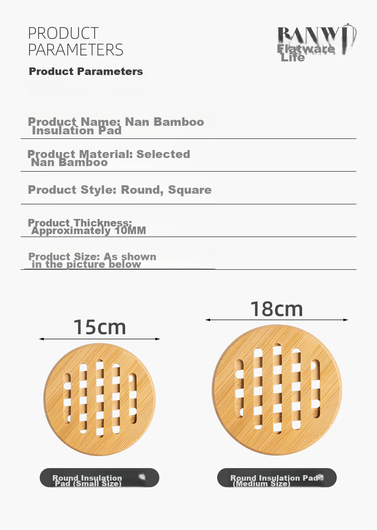 Banwu Life Stainless Steel Pot Holder Heat Insulation Mat High Temperature Resistant Anti-Scald Dining Table Mat Kitchen Pot Bottom Mat Casserole Mat Pot Rack Base 11